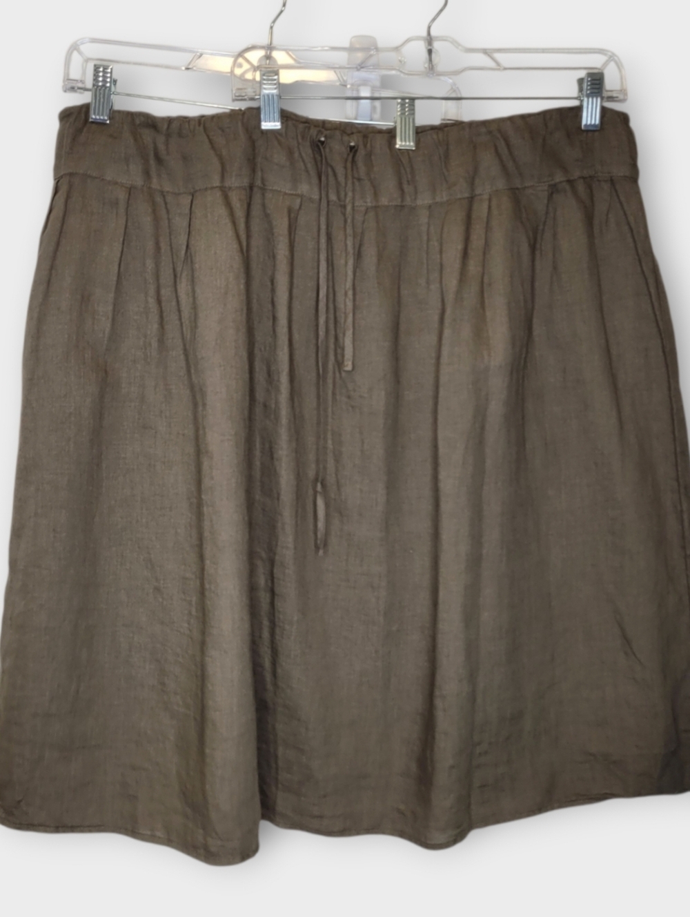 CP Shades Linen Aline Skirt XL Brown